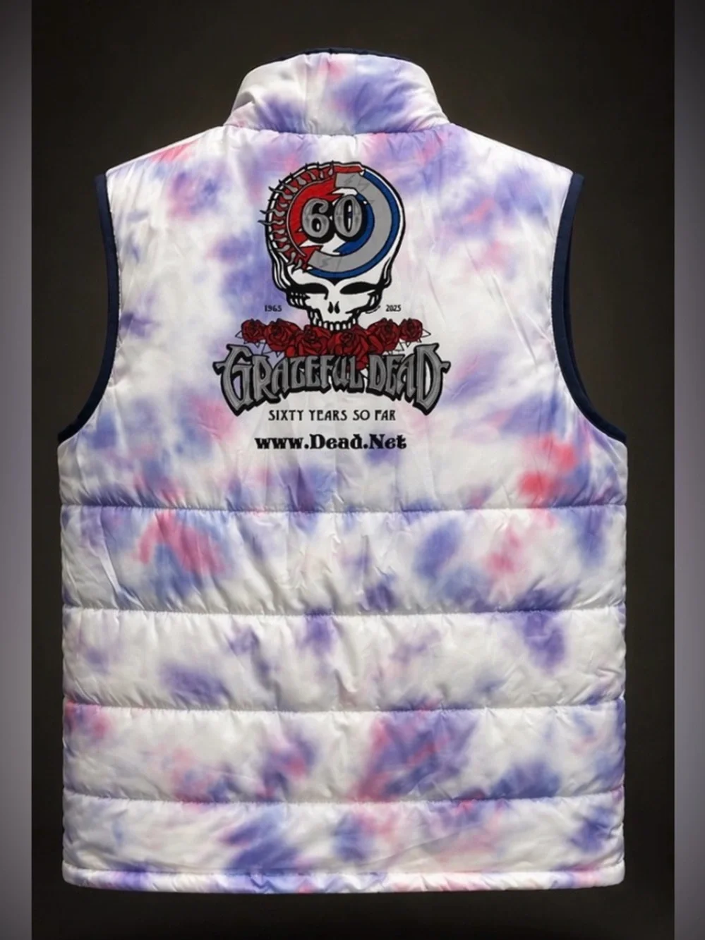 Boston Red Sox x Grateful Dead Vest 2025 Fenway 60th Anniversary Tie Dye Puffer